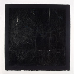 1998 - Les carrés noirs no 1 - Gouache et crayon sur papier carbone - 40 x 40 cm