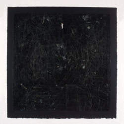 1998 - Les carrés noirs no 3 - Gouache et crayon sur papier carbone - 40 x 40 cm