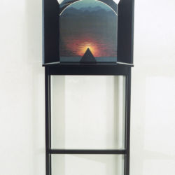 1983 - Nativité - Acrylique. Toile sur bois - 124 x 76 x 23 cm