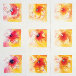 1992 - Les porte-bonheur - Crayon de couleur sur papier - 107 x 107 cm